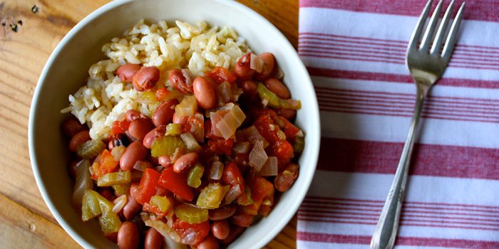 Savory Slow Cooker Beans with Rice