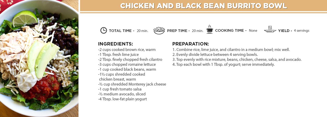 Chicken and Black Bean Burrito Bowl