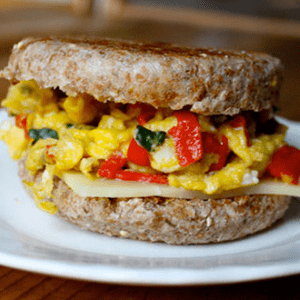 Mozzarella and Egg Breakfast Sandwich