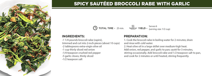Spicy Sautéed Broccoli Rabe with Garlic
