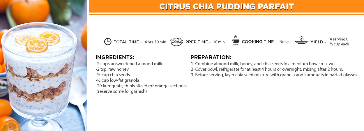 Citrus Chia Pudding Parfait