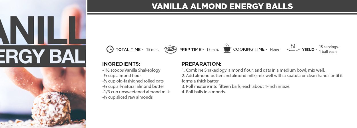Vanilla Almond Energy Balls