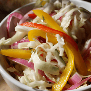 Bell Pepper and Cabbage Slaw