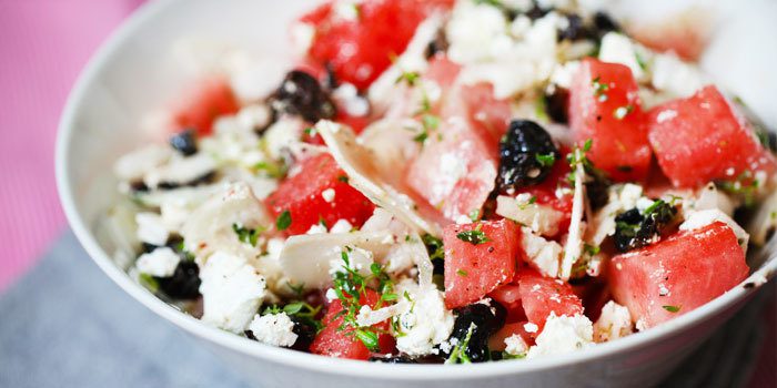 Watermelon, Feta, and Kalamata Olive Salad