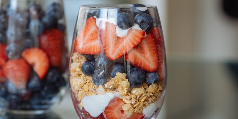 Red, White, and Blueberry Parfait