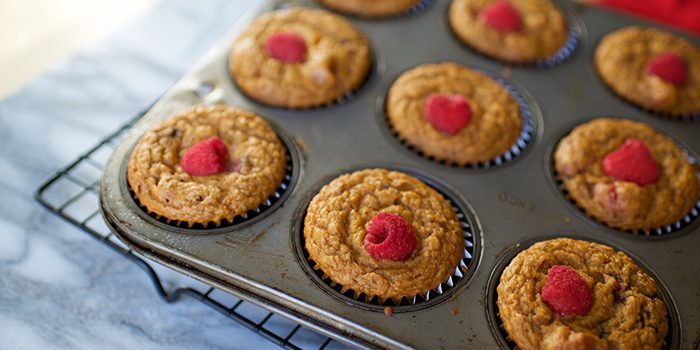 Raspberry and Chia Seed Muffins