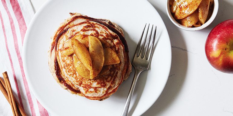 Apple Cinnamon Protein Pancakes